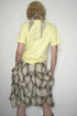 TARTAN CHECK TUCK SKIRT -BROWN-
